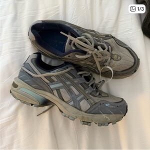 ASICS Green and Gray Chunky Dad Sneakers